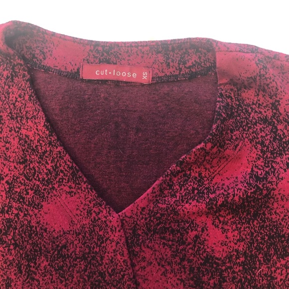 Cut Loose red top high waisted peplum cozy knit - Picture 6 of 10